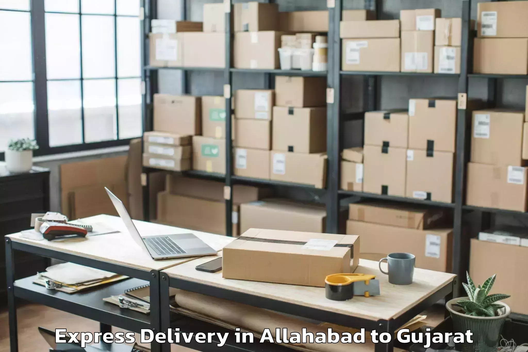 Reliable Allahabad to Vaghodia Ina Express Delivery